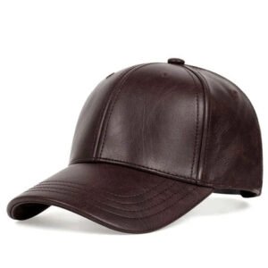 Brown Leather Cap